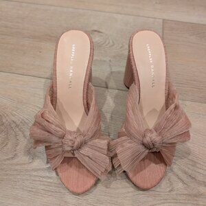 Loeffler Randall Penny Pleated Bow Heels Size 7.5